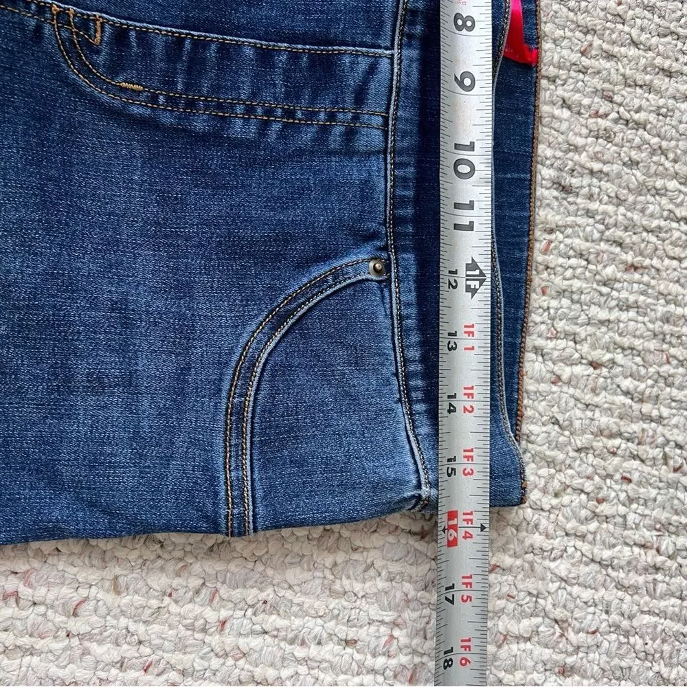 SPANX Distressed Ankle Skinny Jeans‎ in Medium Wash